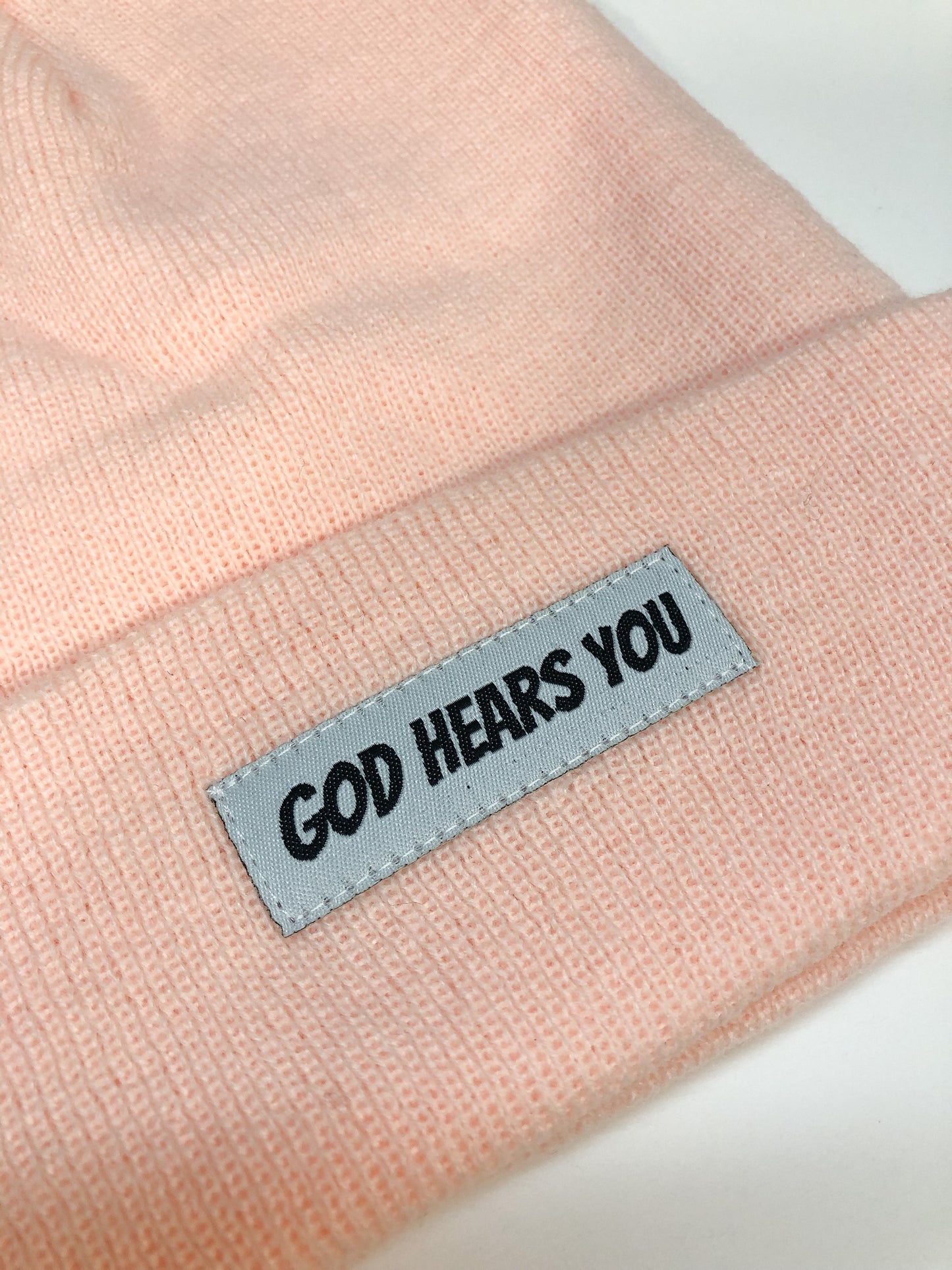 God Hears You Pink Beanie