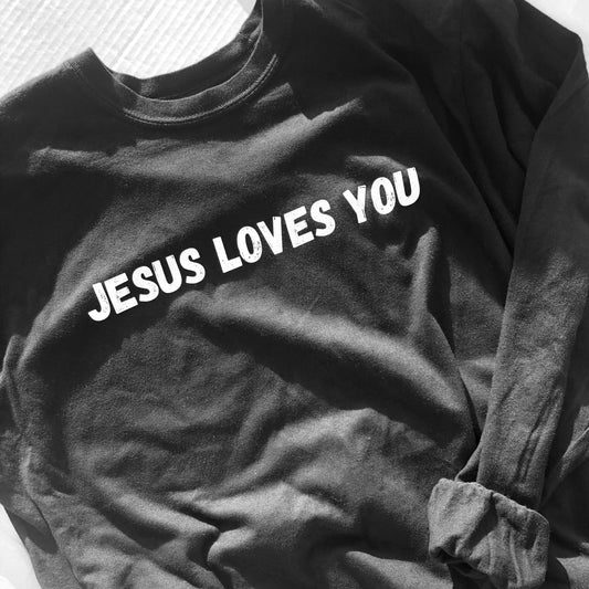 Jesus Loves You Black Long Sleeve