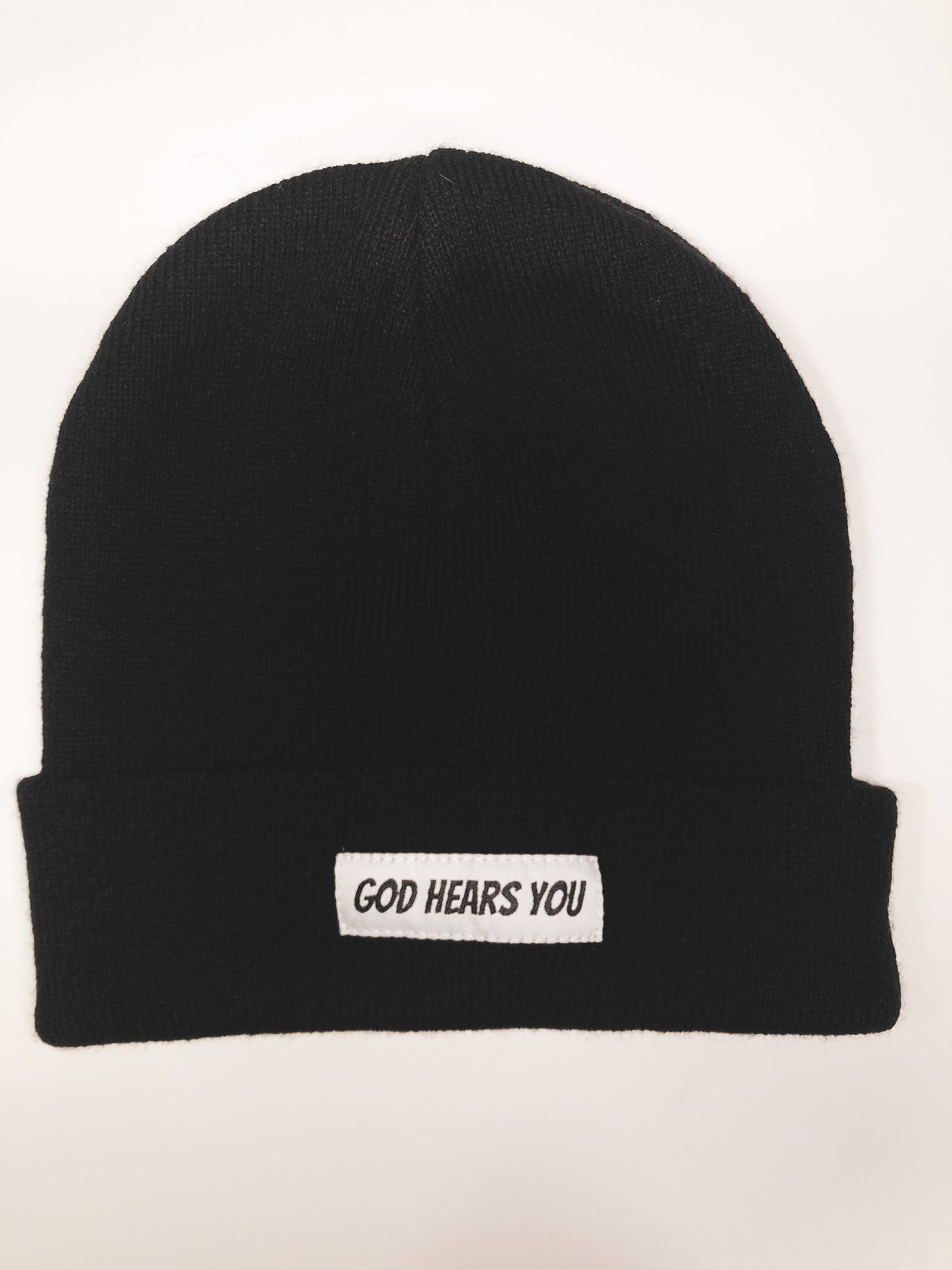 God Hears You Black Beanie