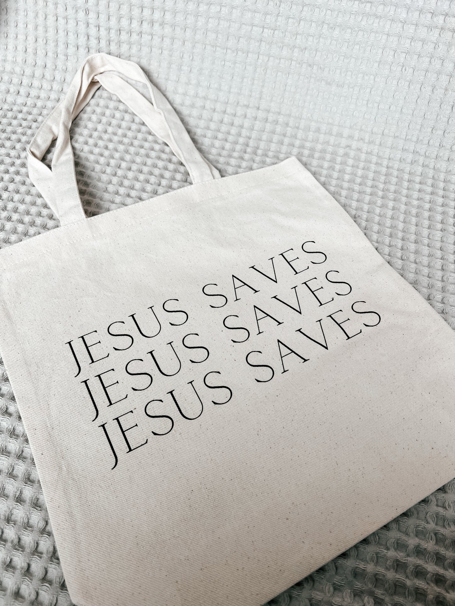 Jesus Saves Tote Bag