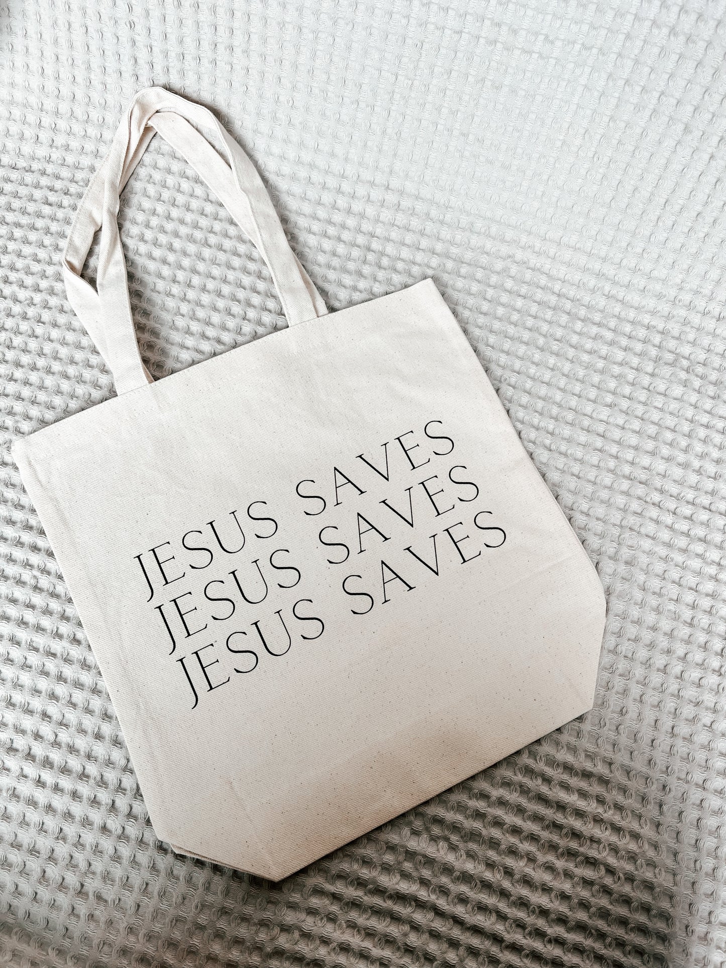 Jesus Saves Tote Bag